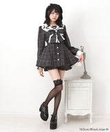 【予約　01/30発送】キラキラハートビジューリボンセーラーセットアップ