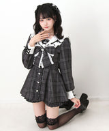 【予約　01/30発送】キラキラハートビジューリボンセーラーセットアップ