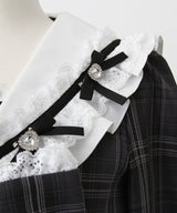 【予約　01/30発送】キラキラハートビジューリボンセーラーセットアップ