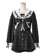 【予約　01/30発送】キラキラハートビジューリボンセーラーセットアップ