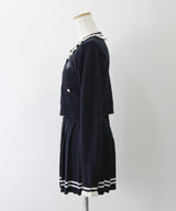 襟付きニットプリーツミニセットアップ【大きいサイズ有り】