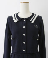 襟付きニットプリーツミニセットアップ【大きいサイズ有り】