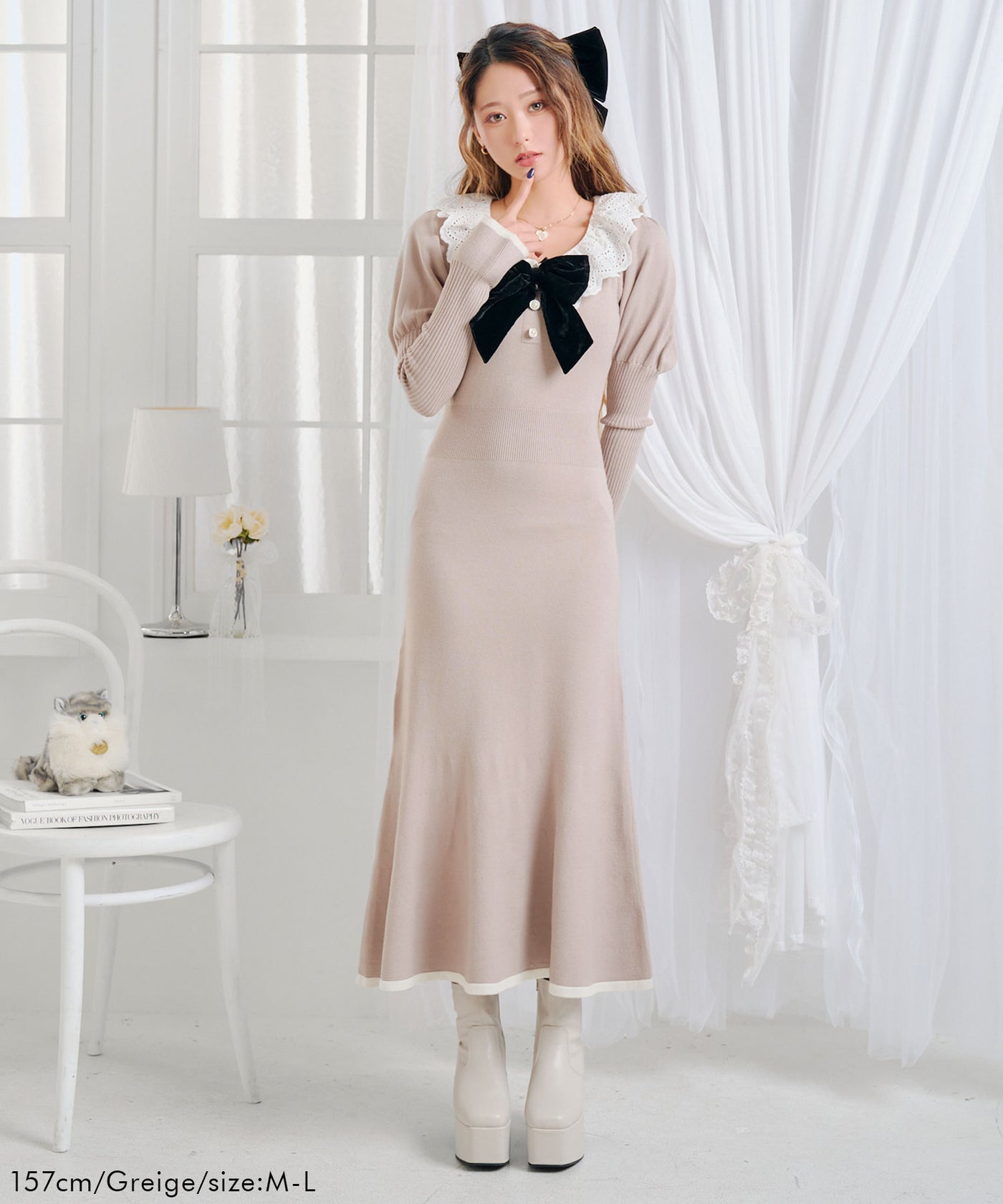 専用  ワンピースいっぱい様 再入荷】スワンプリントワンピース(サックス) - seventen