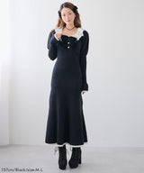 マルチWAY配色ニットワンピース【大きいサイズ有り】