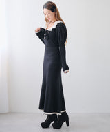 マルチWAY配色ニットワンピース【大きいサイズ有り】