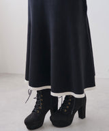 マルチWAY配色ニットワンピース【大きいサイズ有り】