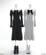 マルチWAY配色ニットワンピース【大きいサイズ有り】