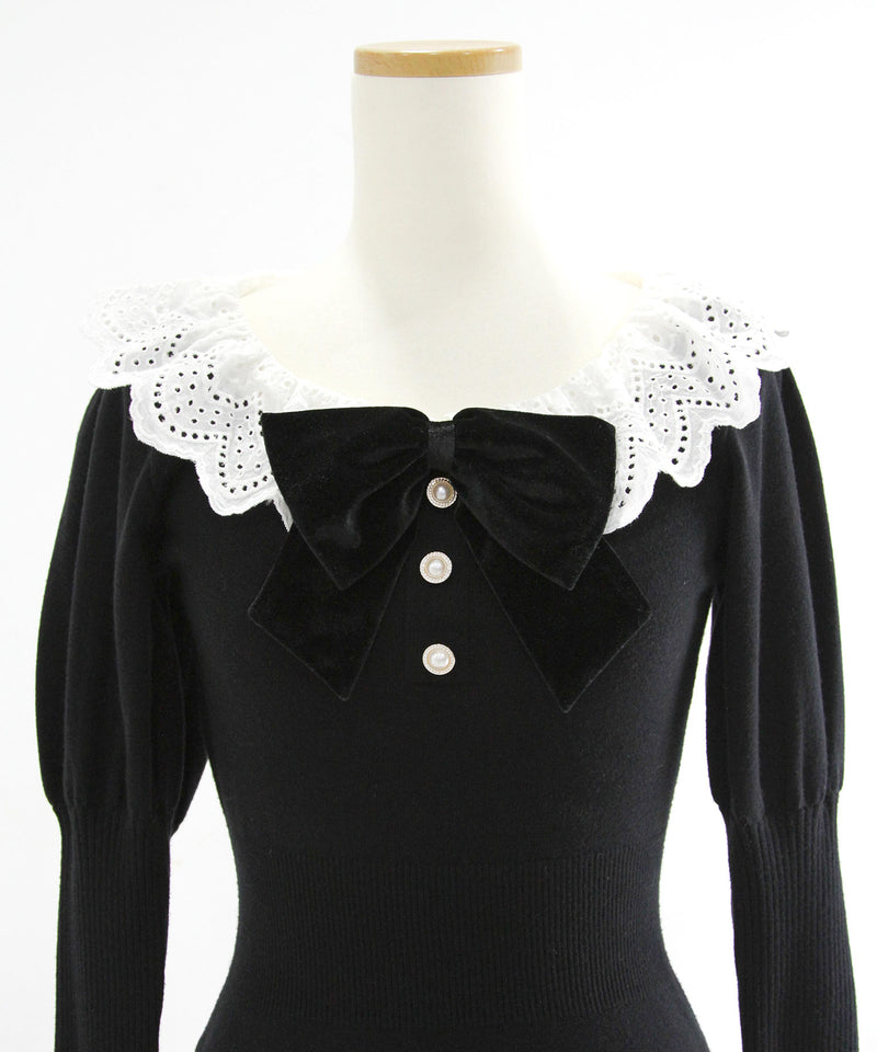 マルチWAY配色ニットワンピース【大きいサイズ有り】