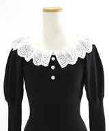 マルチWAY配色ニットワンピース【大きいサイズ有り】