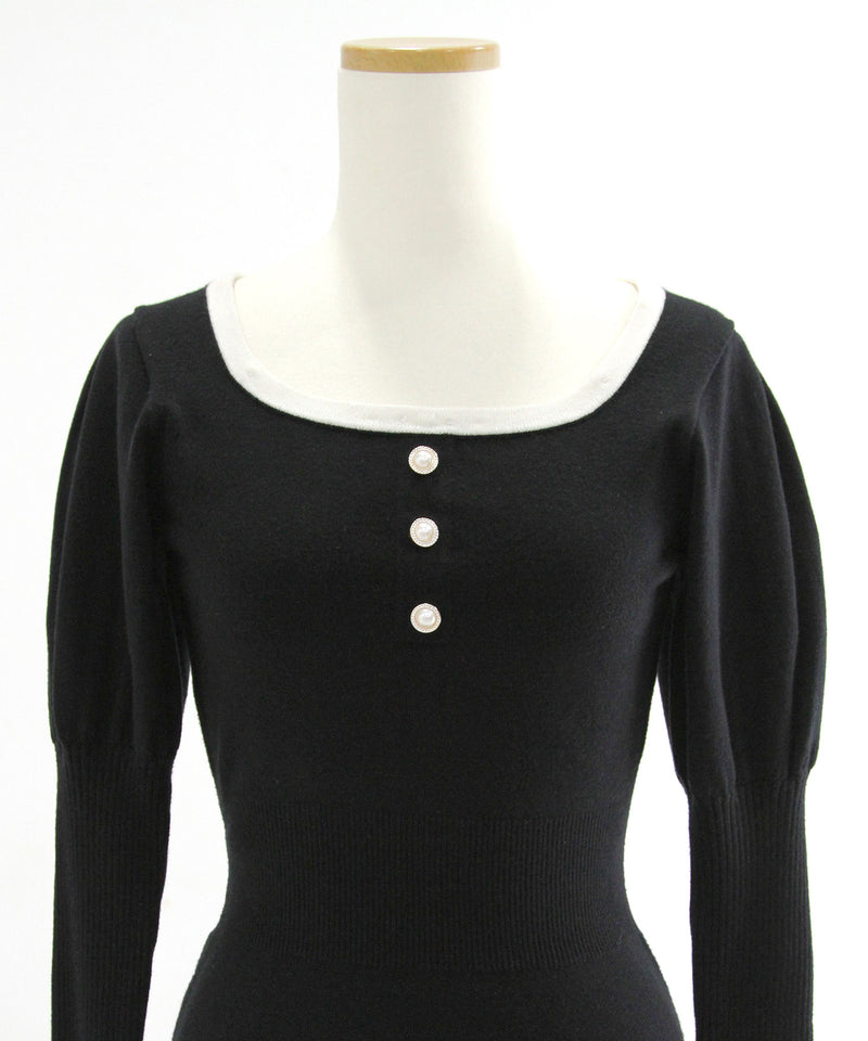 マルチWAY配色ニットワンピース【大きいサイズ有り】