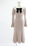 マルチWAY配色ニットワンピース【大きいサイズ有り】