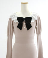 マルチWAY配色ニットワンピース【大きいサイズ有り】