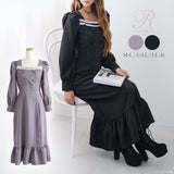 フリルリボンマーメイドワンピース【大きいサイズ有り】