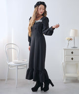 フリルリボンマーメイドワンピース【大きいサイズ有り】