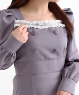 フリルリボンマーメイドワンピース【大きいサイズ有り】