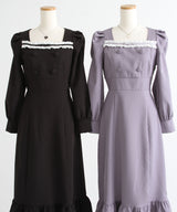 フリルリボンマーメイドワンピース【大きいサイズ有り】