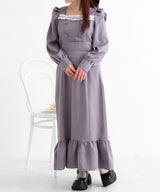 フリルリボンマーメイドワンピース【大きいサイズ有り】