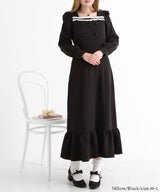 フリルリボンマーメイドワンピース【大きいサイズ有り】