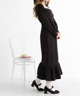 フリルリボンマーメイドワンピース【大きいサイズ有り】