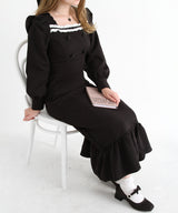 フリルリボンマーメイドワンピース【大きいサイズ有り】