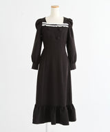 フリルリボンマーメイドワンピース【大きいサイズ有り】