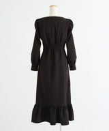 フリルリボンマーメイドワンピース【大きいサイズ有り】