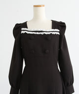 フリルリボンマーメイドワンピース【大きいサイズ有り】