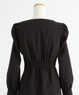 フリルリボンマーメイドワンピース【大きいサイズ有り】