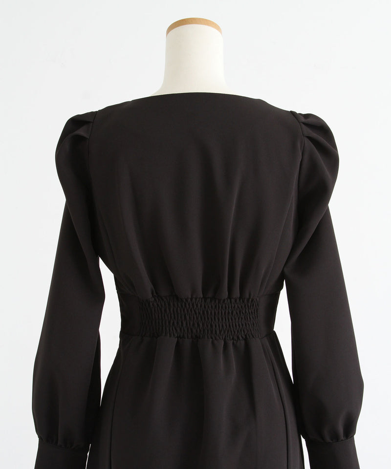 フリルリボンマーメイドワンピース【大きいサイズ有り】