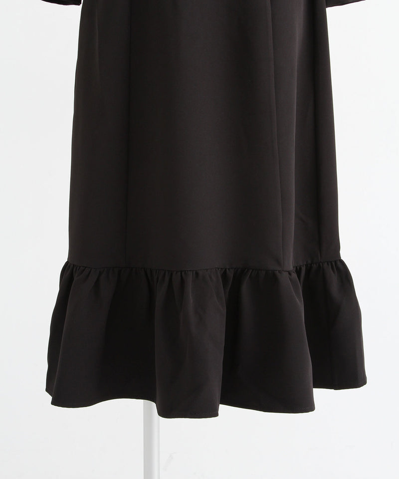 フリルリボンマーメイドワンピース【大きいサイズ有り】