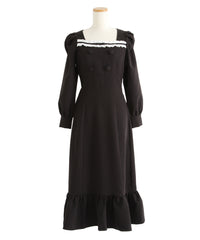 フリルリボンマーメイドワンピース