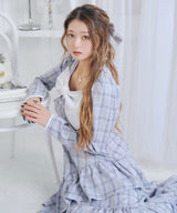 【予約　12/12発送】ビッグリボンアシメフリルティアートワンピース【大きいサイズ有り】