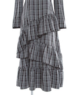 【予約　12/12発送】ビッグリボンアシメフリルティアートワンピース【大きいサイズ有り】