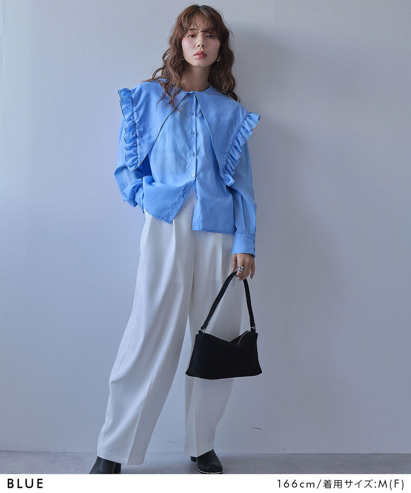 マルチウェイフリルカラーブラウス – レディースファッション通販の夢