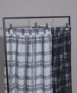 シアーチェック柄レースパンツ