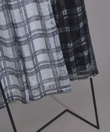 シアーチェック柄レースパンツ
