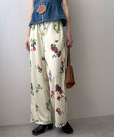 フルーツ柄イージーパンツ