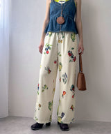 フルーツ柄イージーパンツ