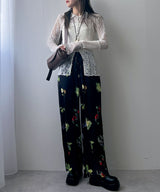 フルーツ柄イージーパンツ