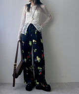 フルーツ柄イージーパンツ