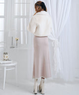 フェイクファーティペット付きショートコート【大きいサイズ有り】