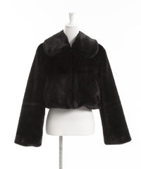 フェイクファーティペット付きショートコート