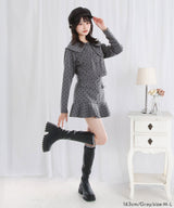 丸襟ドットセットアップ【大きいサイズ有り】