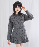 丸襟ドットセットアップ【大きいサイズ有り】