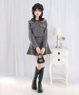 丸襟ドットセットアップ【大きいサイズ有り】