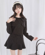 丸襟ドットセットアップ【大きいサイズ有り】