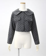 丸襟ドットセットアップ【大きいサイズ有り】