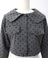 丸襟ドットセットアップ【大きいサイズ有り】