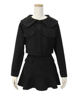 丸襟ドットセットアップ【大きいサイズ有り】