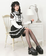 【予約　02/16発送】キラキラハートチョーカーベルトレースブラウス